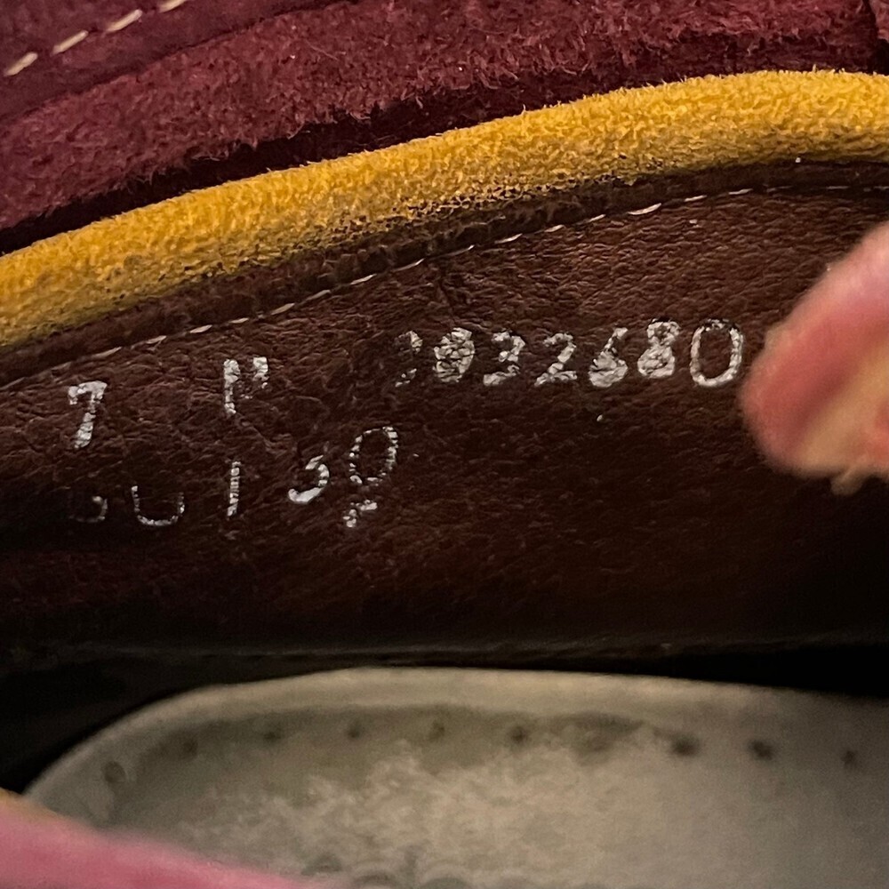 Suede Burgundy Sebago Boots Size 7 - Picture 6 of 10